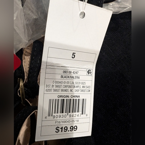 Cat & Jack Girls' Valera Strappy Metallic Ballets Flats (US 1 or 5 Black) NWT - Picture 12 of 12